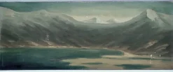 Pamono T. Mörk-Ossians, Mountain Landscape, 20th Century, Oil on Panel, Framed> Impressionist