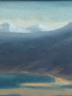 Pamono T. Mörk-Ossians, Mountain Landscape, 20th Century, Oil on Panel, Framed><noscript><img width=