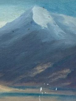 Pamono T. Mörk-Ossians, Mountain Landscape, 20th Century, Oil on Panel, Framed><noscript><img width=