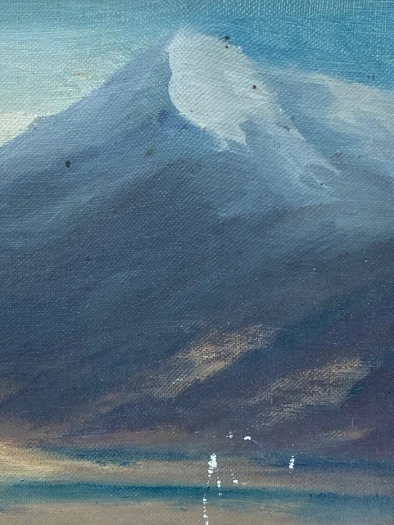 Pamono T. Mörk-Ossians, Mountain Landscape, 20th Century, Oil on Panel, Framed> Impressionist