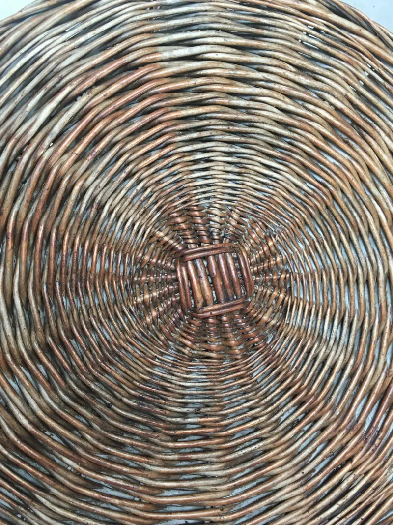Pamono Table and 2 Wicker Stools 1960s, Set of 3> Garden Tables