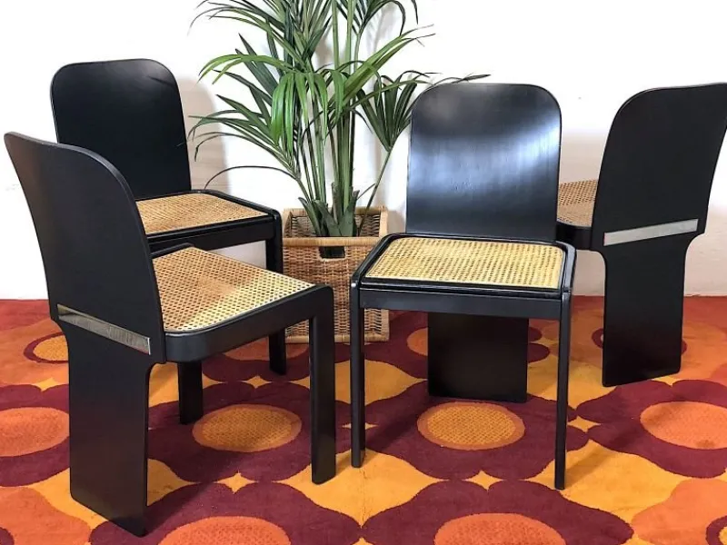 Hot Pamono Table and Game Chairs Set by Pierluigi Molinari, 1970s, Set of 5