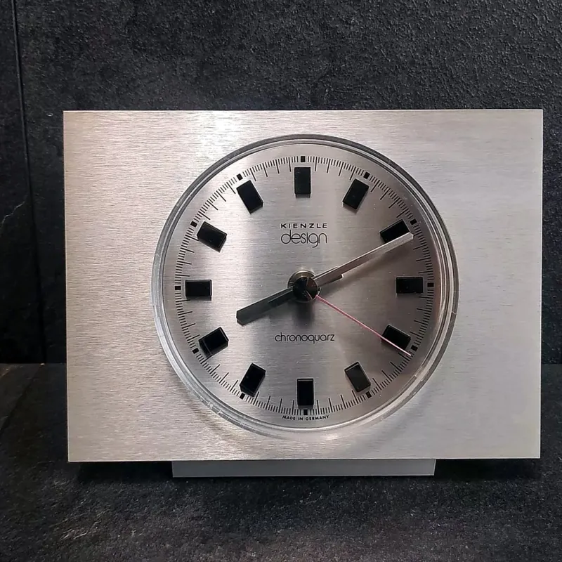 Hot Pamono Table Clock in Stainless Steel by Kienzle