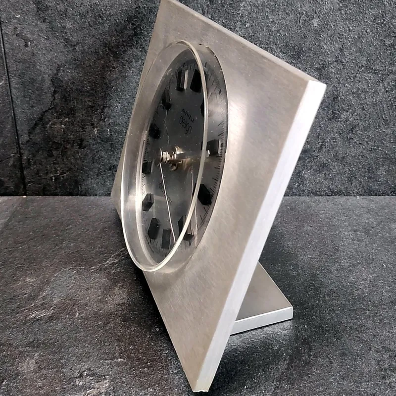 Hot Pamono Table Clock in Stainless Steel by Kienzle