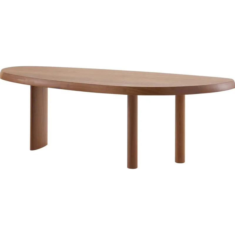New Pamono Table in Free Form in Wood by Charlotte Perriand for Cassina