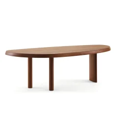 New Pamono Table in Free Form in Wood by Charlotte Perriand for Cassina