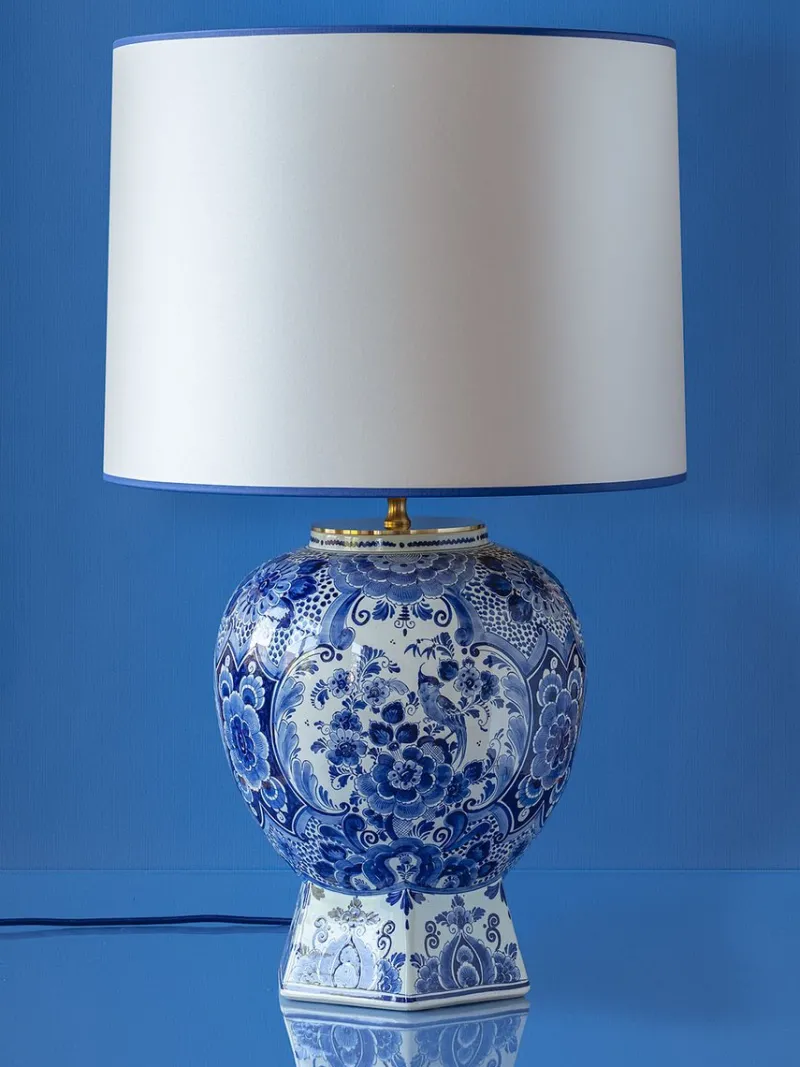 Clearance Pamono Table Lamp by Amitabha Studio from Vintage Delft Blue Velsen