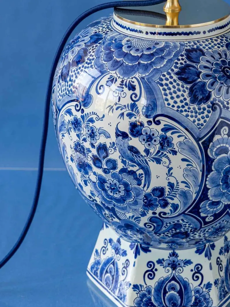Clearance Pamono Table Lamp by Amitabha Studio from Vintage Delft Blue Velsen