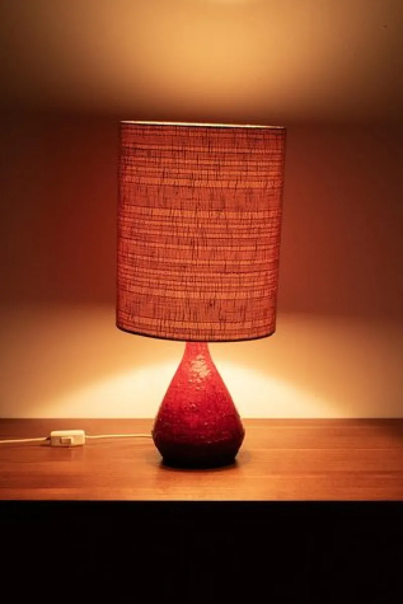 New Pamono Table Lamp in Ceramic