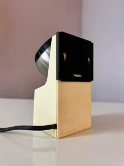 Pamono Table Lamp in White and Silver with Ball Head from Osram><noscript><img width=