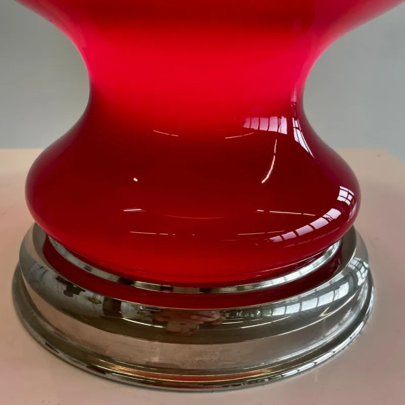 Pamono Table Lamp with Illuminated Coloured Glass Base, 1975> Table Lamps