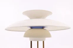 Pamono Table Lamp with Lacquered Shades and Brass Frame by Poul Henningsen for Louis Poulsen, 1980s> Table Lamps