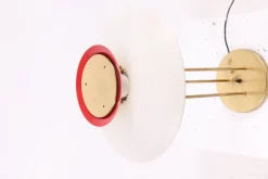 Pamono Table Lamp with Lacquered Shades and Brass Frame by Poul Henningsen for Louis Poulsen, 1980s><noscript><img width=
