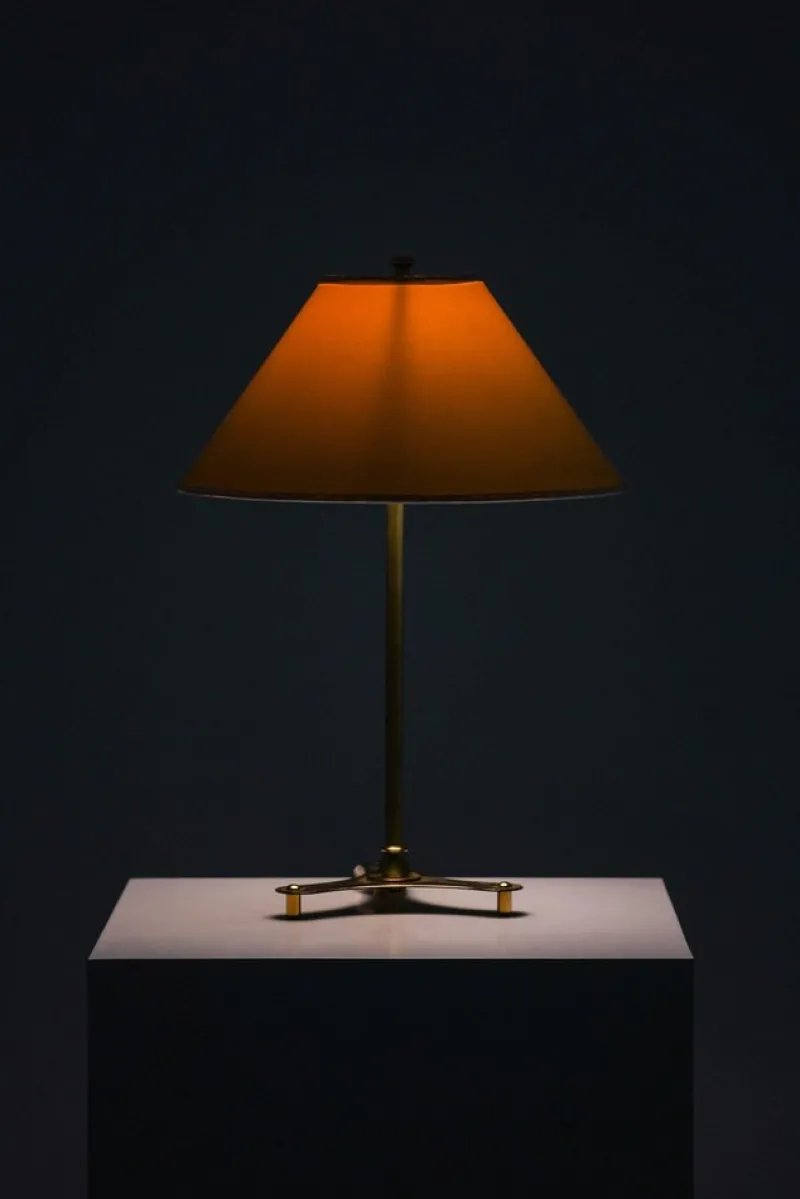 Pamono Table Lamps in Brass attributed to Josef Frank, 1950s, Set of 2> Floor Lamps
