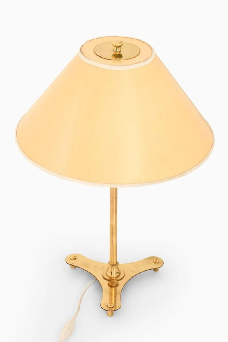 Pamono Table Lamps in Brass attributed to Josef Frank, 1950s, Set of 2> Floor Lamps