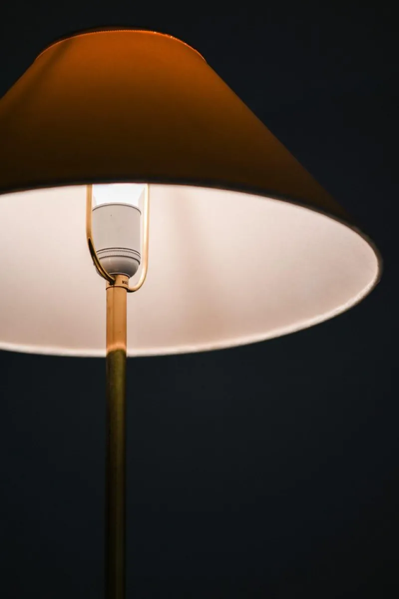Pamono Table Lamps in Brass attributed to Josef Frank, 1950s, Set of 2> Floor Lamps