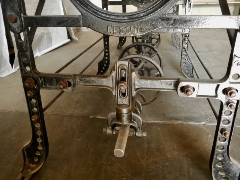 Pamono Table on Necchi Sewing Machine Base, 1920s> Worktables & Workbenches