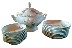 Clearance Pamono Table Service Ankara Model from Tharaud Limoges, Set of 18