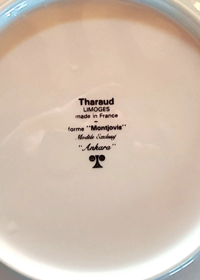Clearance Pamono Table Service Ankara Model from Tharaud Limoges, Set of 18