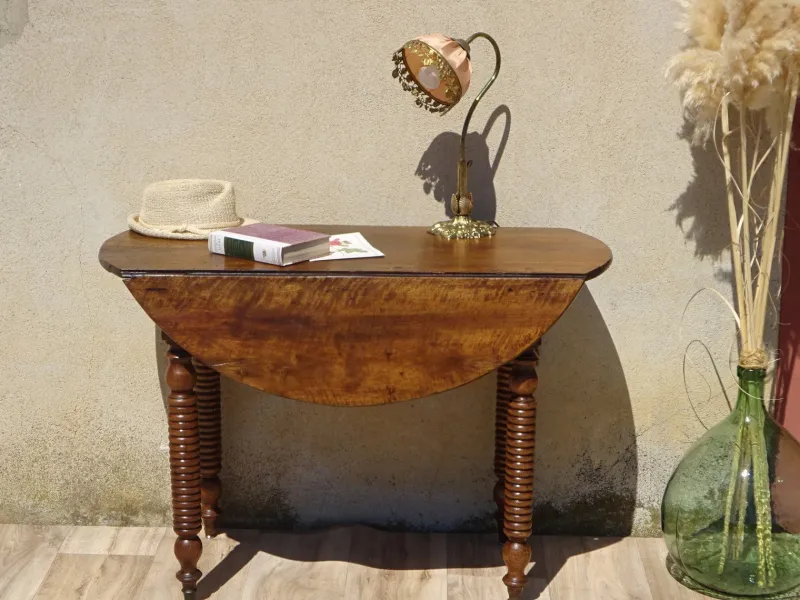 New Pamono Table with Flaps and Walnut Top