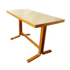 Pamono Table with Umakart Top by Ludvik Volak for Drevopodnik Holesov, 1970s> Game Tables