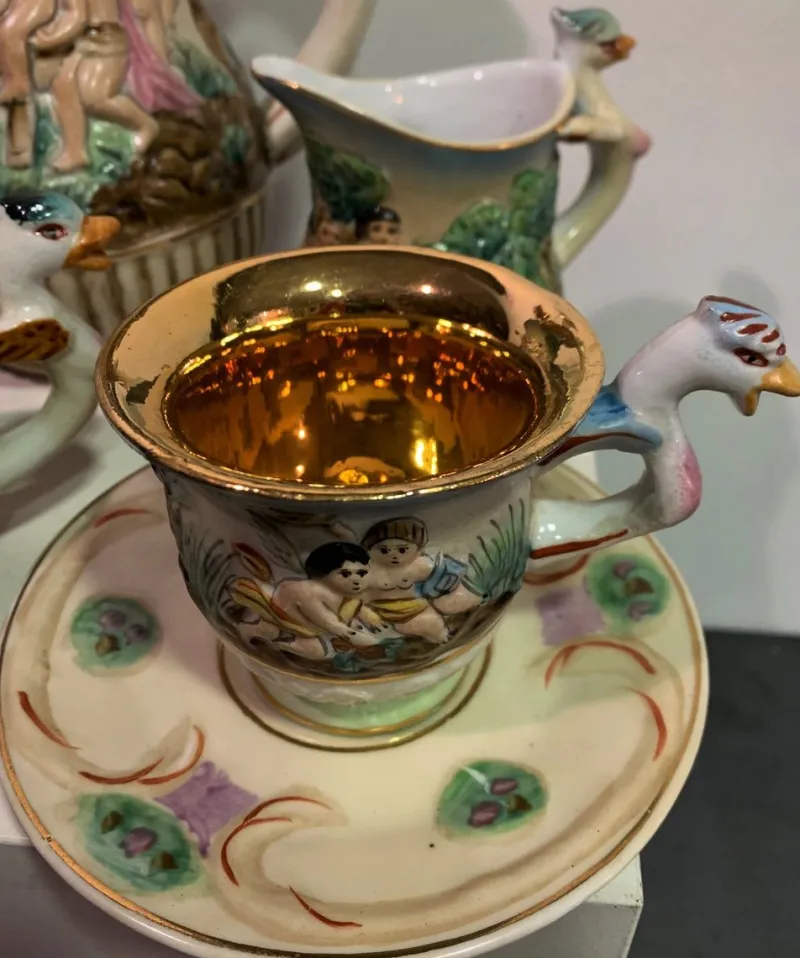 Online Pamono Tableware Set from Capodimonte, 1950s, Set of 11