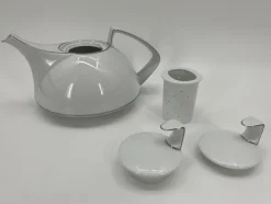 Sale Pamono Tac Tea Service in Platinum by Walter Gropius for Rosenthal, Set of 25