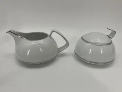 Sale Pamono Tac Tea Service in Platinum by Walter Gropius for Rosenthal, Set of 25