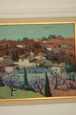 Clearance Pamono Tage Gavik, Blooming Almond Tree, Andalusia, Spain, 1950s, Oil on Canvas, Framed