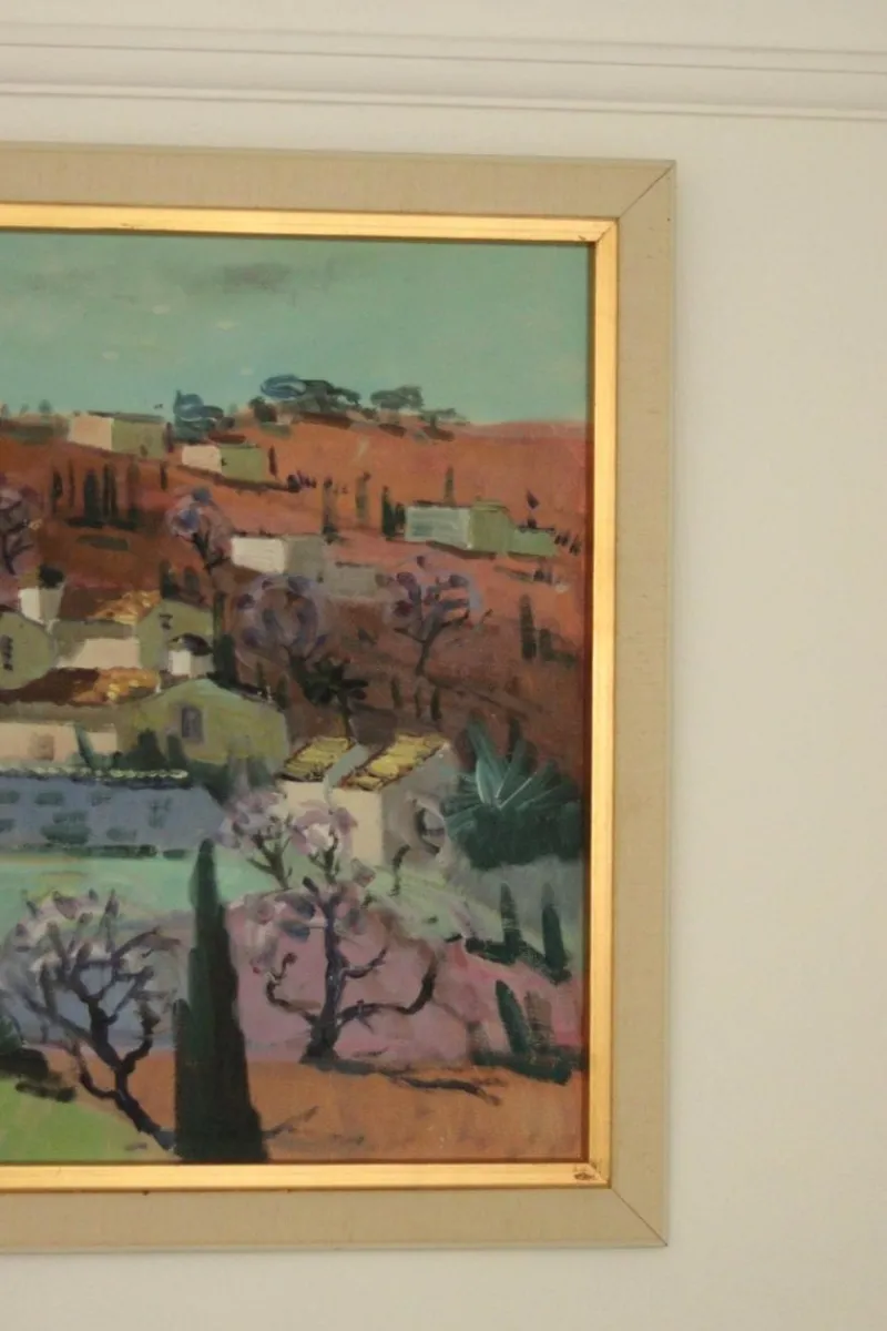 Clearance Pamono Tage Gavik, Blooming Almond Tree, Andalusia, Spain, 1950s, Oil on Canvas, Framed