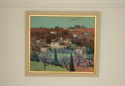 Clearance Pamono Tage Gavik, Blooming Almond Tree, Andalusia, Spain, 1950s, Oil on Canvas, Framed