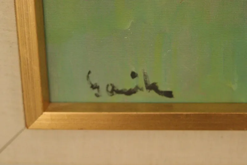Clearance Pamono Tage Gavik, Blooming Almond Tree, Andalusia, Spain, 1950s, Oil on Canvas, Framed