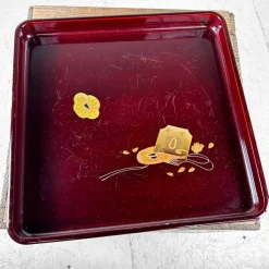 Clearance Pamono Taishō Era Wooden Lacquerware Maki-E Tray, Japan, 1920s