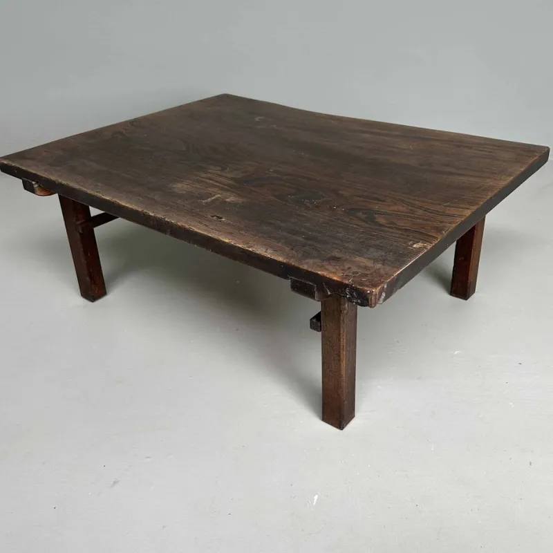 Pamono Taishō Period Minimalist Low Wooden Table, Japan, 1920s