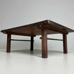 Pamono Taishō Period Minimalist Low Wooden Table, Japan, 1920s