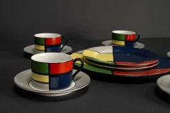 Pamono Taitü Venezia Coffee Service in Mondrian Design by Emilio Bergamin, Italy, 1984><noscript><img width=
