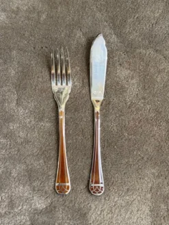 Pamono Talisman Siena Fish Cutlery Set from Christofle, 1960s, Set of 12><noscript><img width=