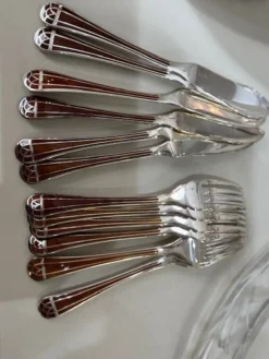 Pamono Talisman Siena Fish Cutlery Set from Christofle, 1960s, Set of 12><noscript><img width=
