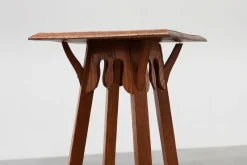 Pamono Tall Art Deco French Oak Console Table, 1920s><noscript><img width=