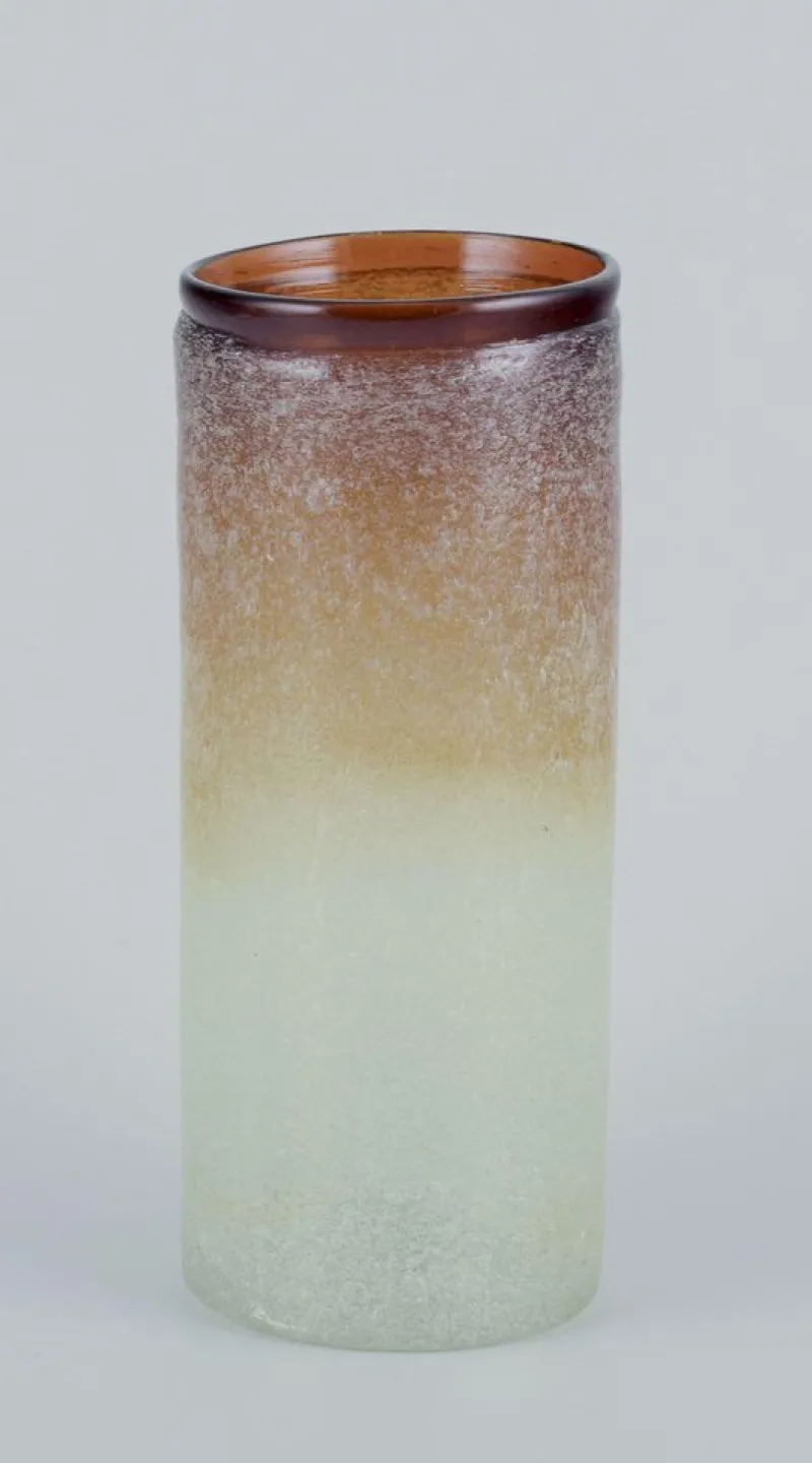 Pamono Tall Art Glass Glasses by Napoleone Martinuzzi for Venini, Murano, Italy, 1940s, Set of 6> Glassware