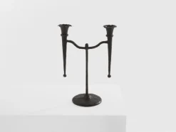 Pamono Tall Brutalist French Bronze Candleholder, 1940> Candleholders