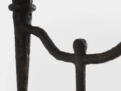 Pamono Tall Brutalist French Bronze Candleholder, 1940><noscript><img width=