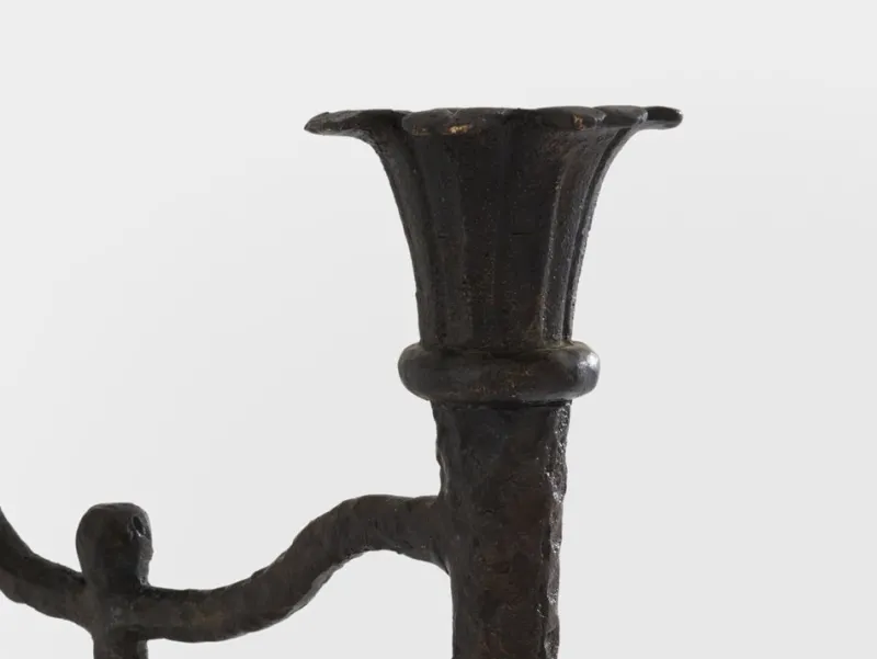 Pamono Tall Brutalist French Bronze Candleholder, 1940> Candleholders