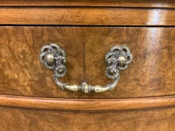 Pamono Tall Burr Walnut Pedestals, 1910, Set of 2><noscript><img width=