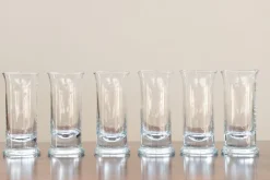Pamono Tall Crystal Liqueur Glasses, 1970, Set of 6> Glassware