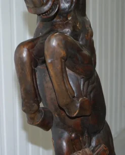 Discount Pamono Tall Hand-Carved Sculpture of Rearing Horse and Foal