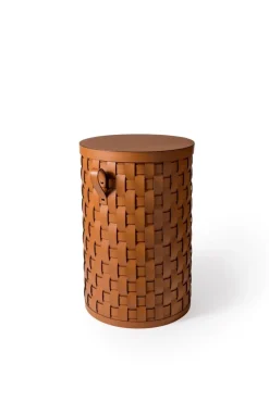 Discount Pamono Tall Leather Demetra Round Basket