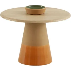 Pamono Tall Sablier Oak and Clay Coffee Table by Morica Design> Tables