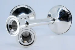 Pamono Tall Silver Candlesticks with Smooth Stems and Circular Bases><noscript><img width=
