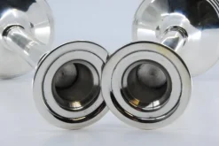 Pamono Tall Silver Candlesticks with Smooth Stems and Circular Bases><noscript><img width=